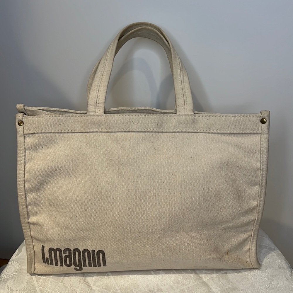 I.Magnin Vintage Cotton Structured Tote Bag